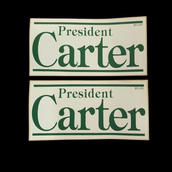 President Carter 1980 Presidential Re-Election Campaign Bumper Sticker Lot NOS - Picture 1 of 5
